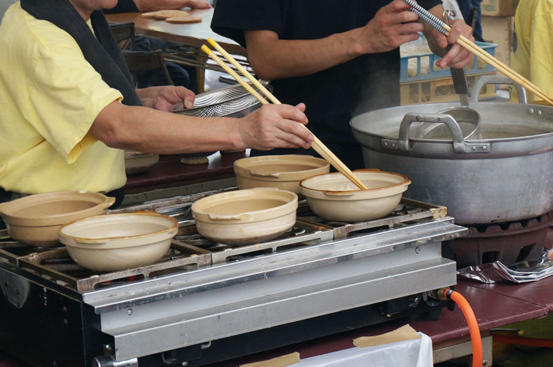 須崎市 新子祭りで出ていた鍋焼きラーメン