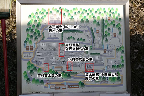 京都霊山護国神社 坂本龍馬・中岡慎太郎の墓への案内