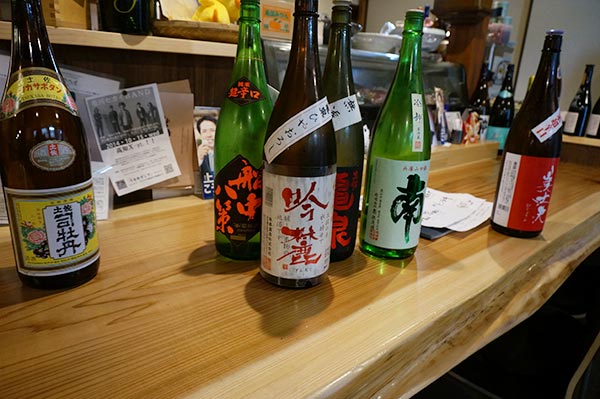 居酒屋いつものところ 十刻の日本酒ラインナップ