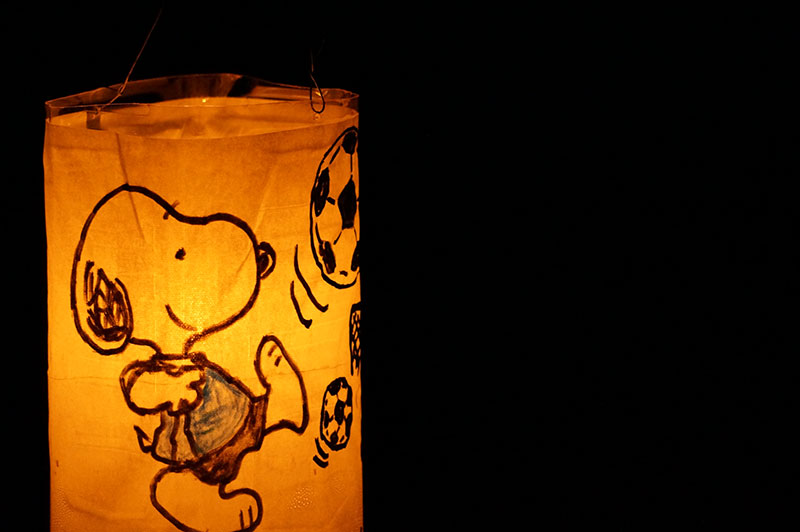 津野町 棚田キャンドルまつり 小学生の描いた灯籠