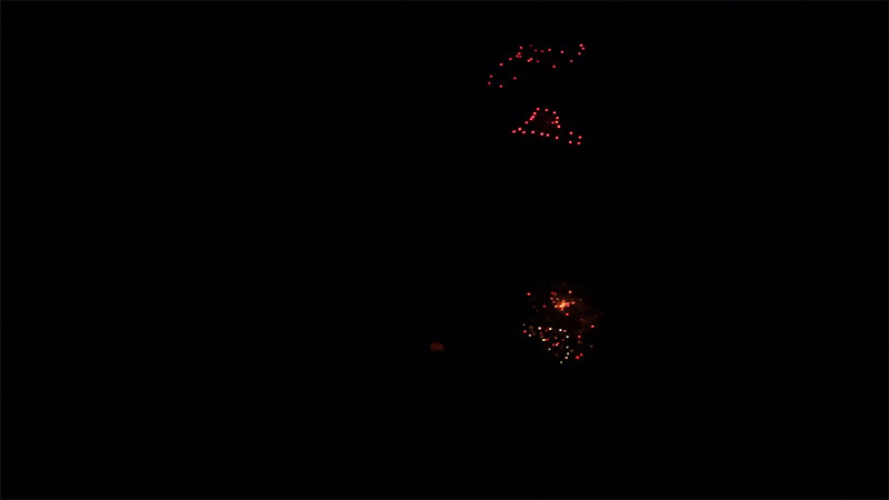 2015第一回土佐横浜みなと未来祭り 花火大会のハート型花火